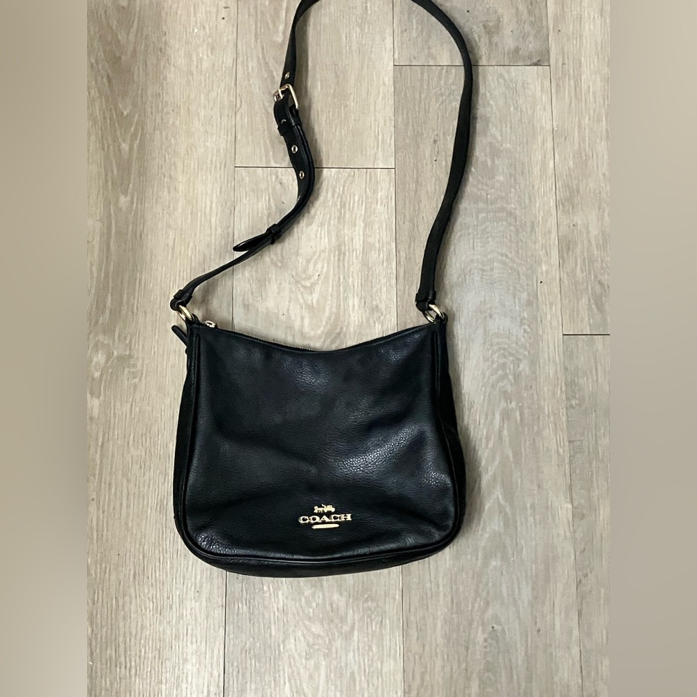 Vintage Authentic COACH Ellie File Black Leather Crossbody Bag - Picture 2 of 8
